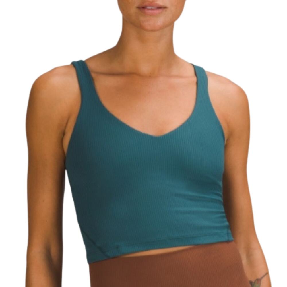Lululemon Women's Align Ribbed Blue Tank Nulu Sz 2